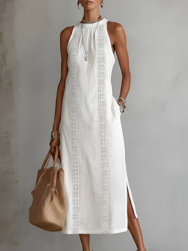 Adara Lace Detail Midi Dress