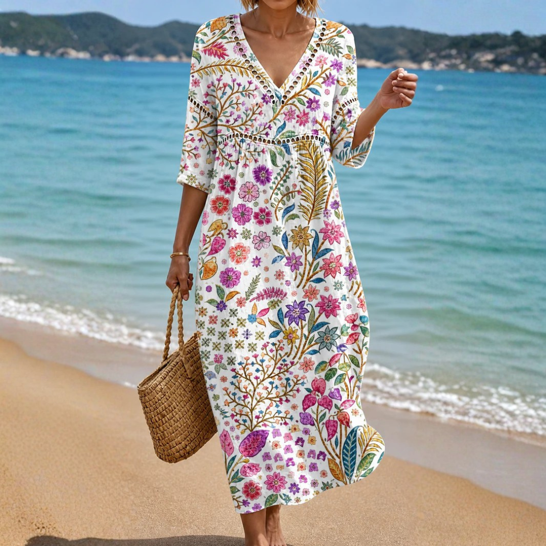 Imogen - Floral Pattern Midi Dress product image