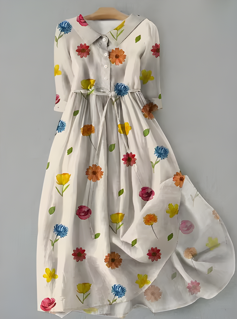 Noelle Floral Button-Up Dress