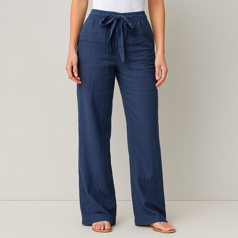 Iona Tie-Waist Wide Pants