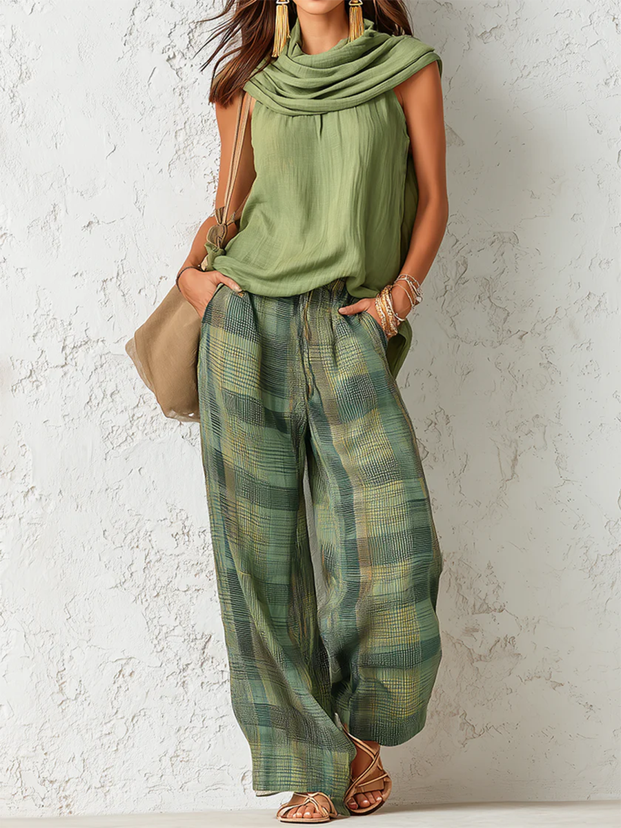Ivana Draped Two-Piece Set