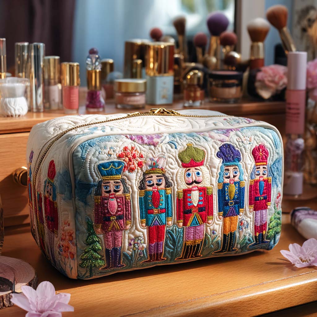 Jayme Nutcracker Quilted Pouch in Multicolor