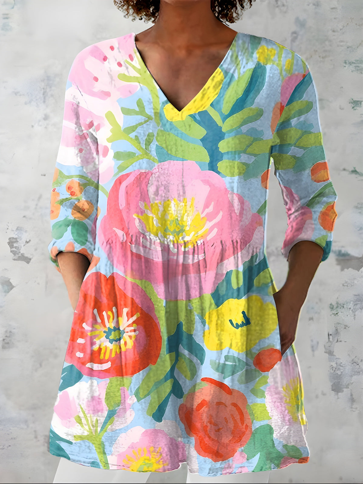 Keri Big Bloom Tunic in Multicolor