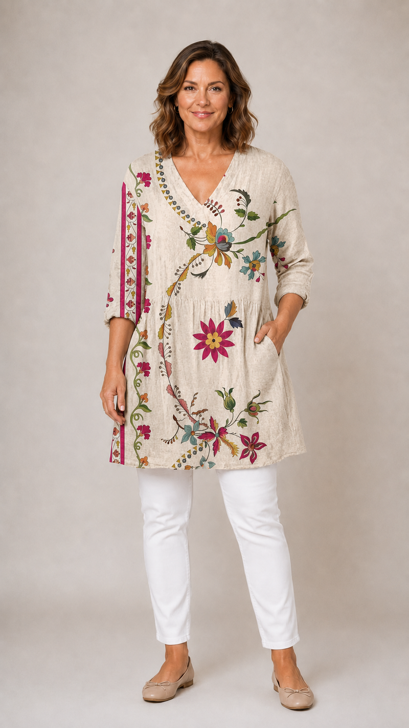 Kerri Folk Floral Tunic