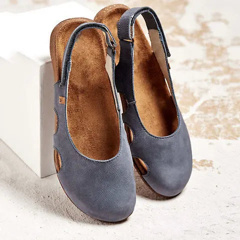 Kimberly Closed-Toe Slingback Sandals in Blue