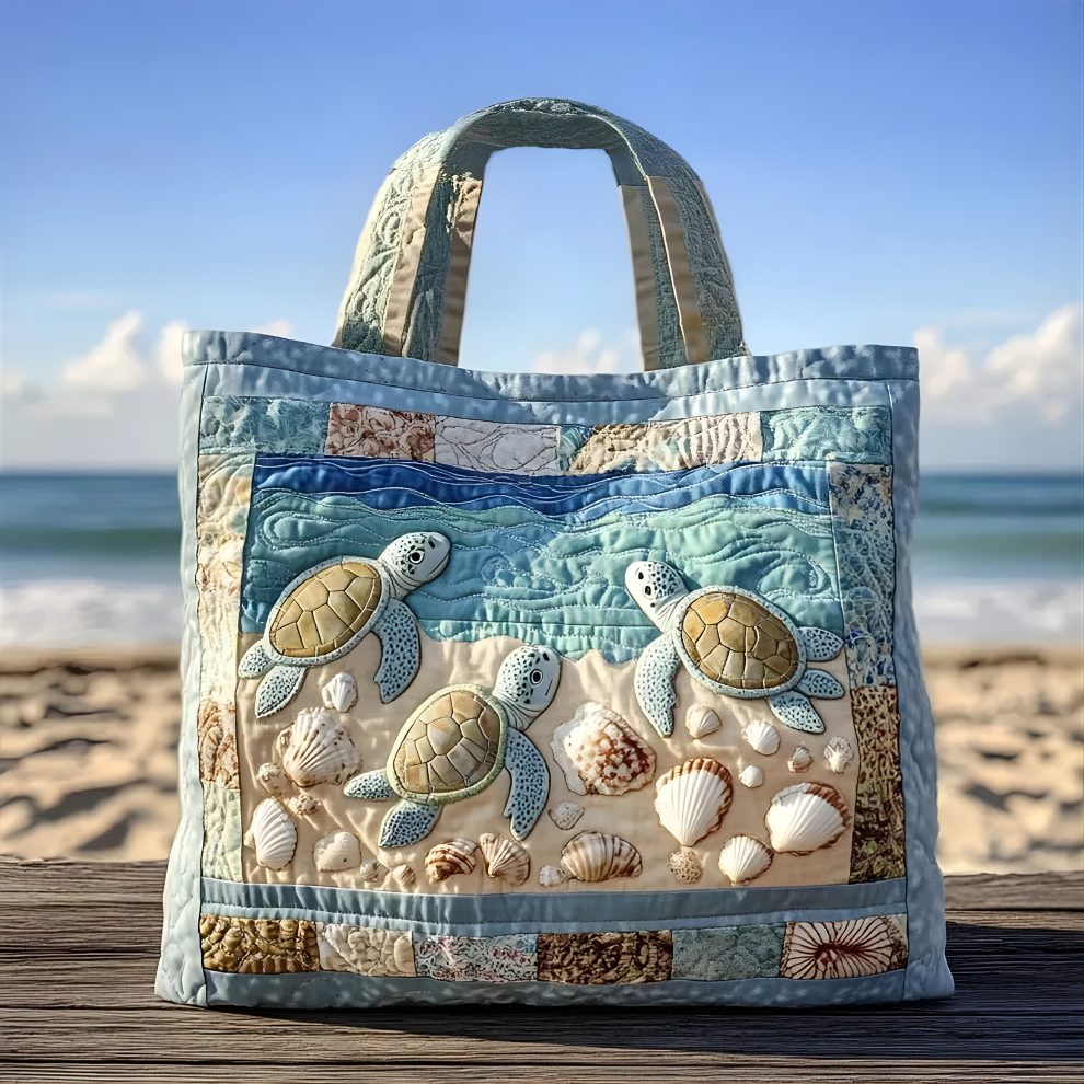 Krista Turtle Patchwork Tote
