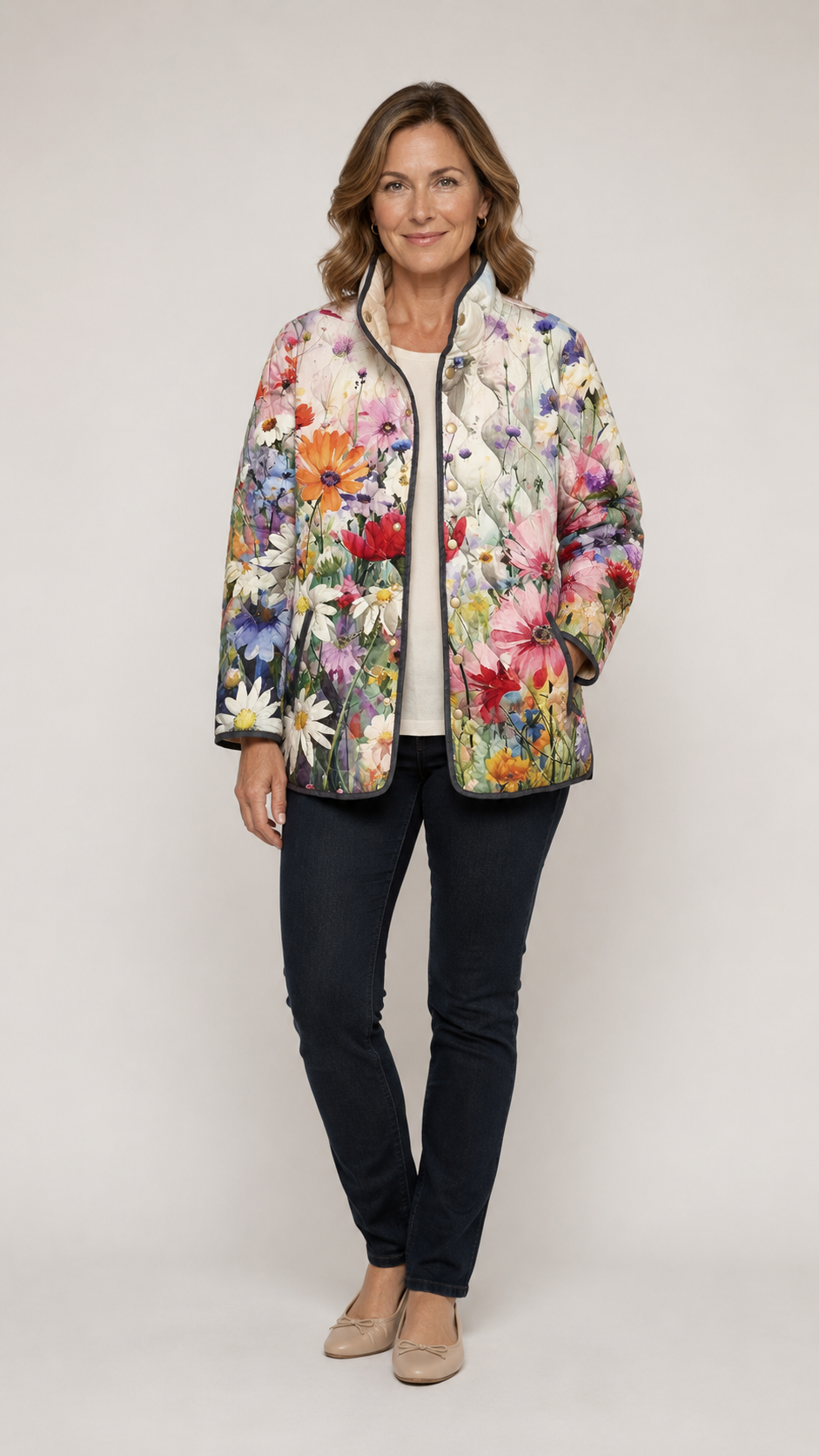 Latoya Wildflower Quilted Jacket in Multicolor Garden