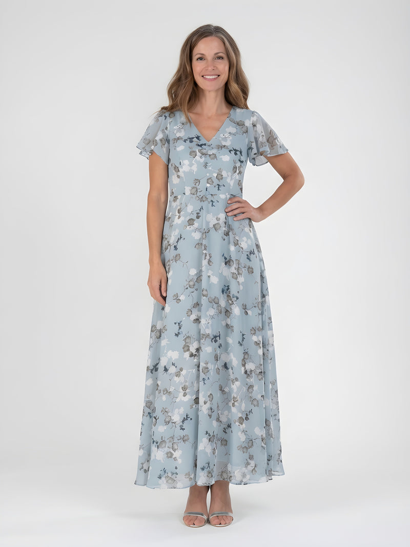 Leonora Flutter Sleeve Dress
