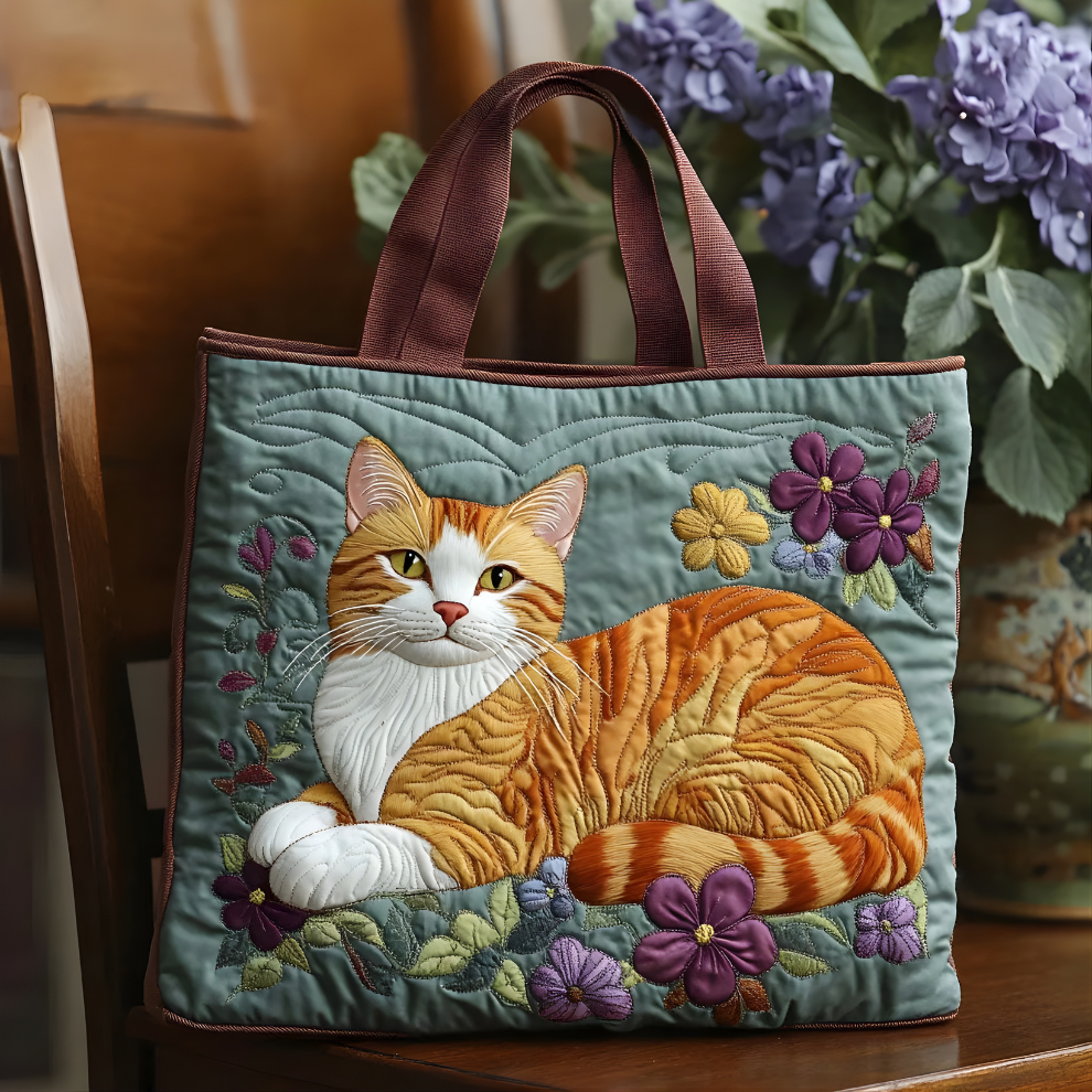 Letha Lounging Cat Tote