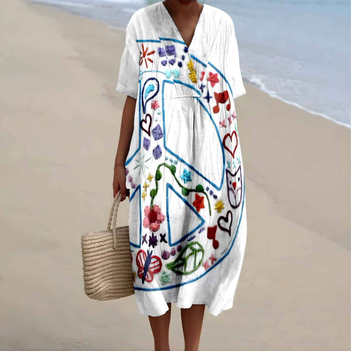 Lilou Peace Sign Dress