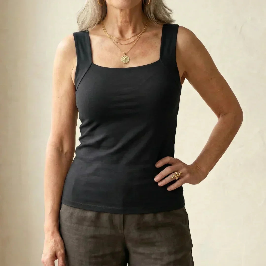 Liv Shelf Bra Tank in Black