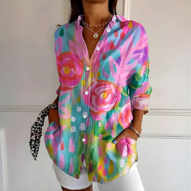 Marcia Brushstroke Floral Shirt