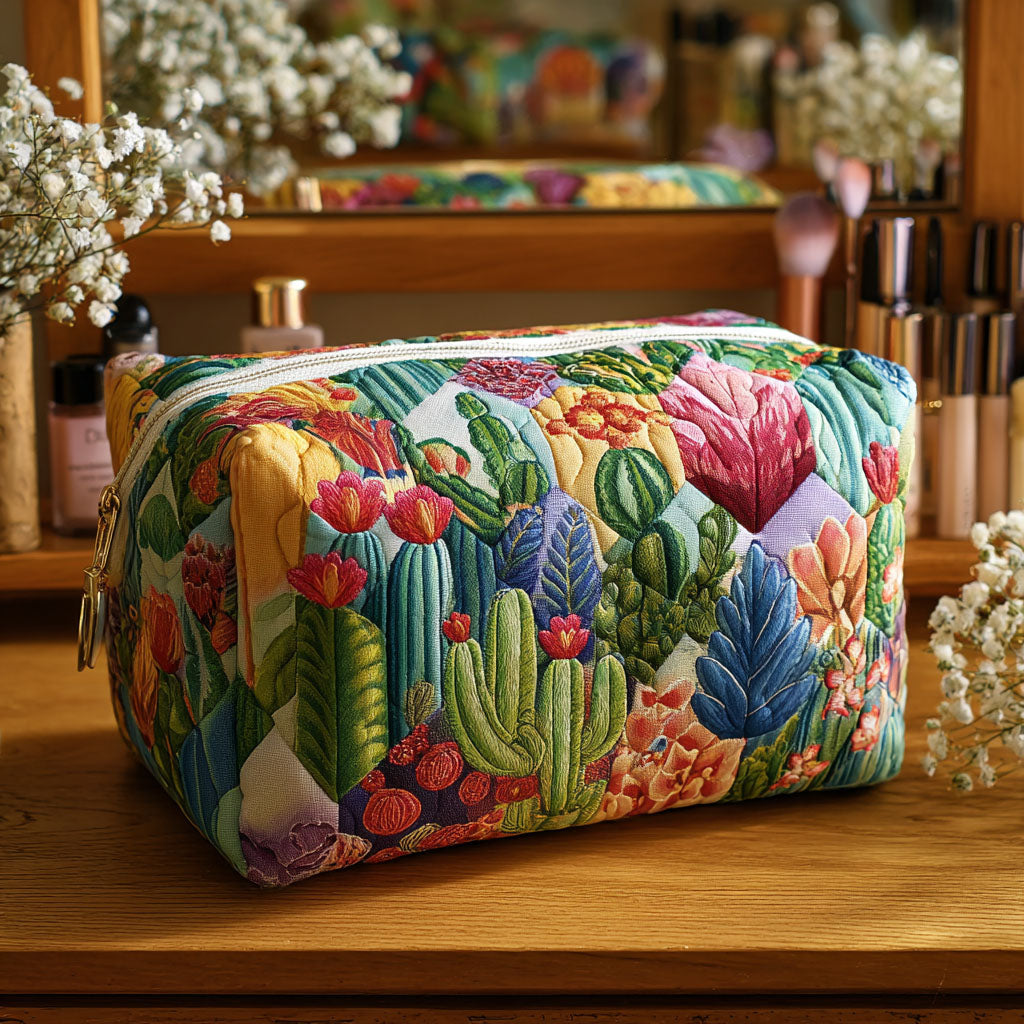 Marvel Cactus Patchwork Pouch in Multicolor