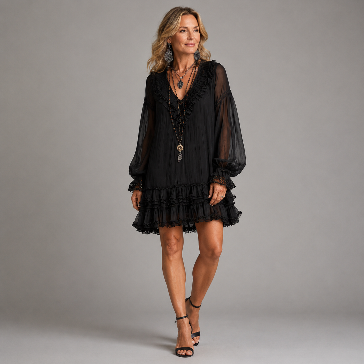 Minerva Ruffled Mini Dress