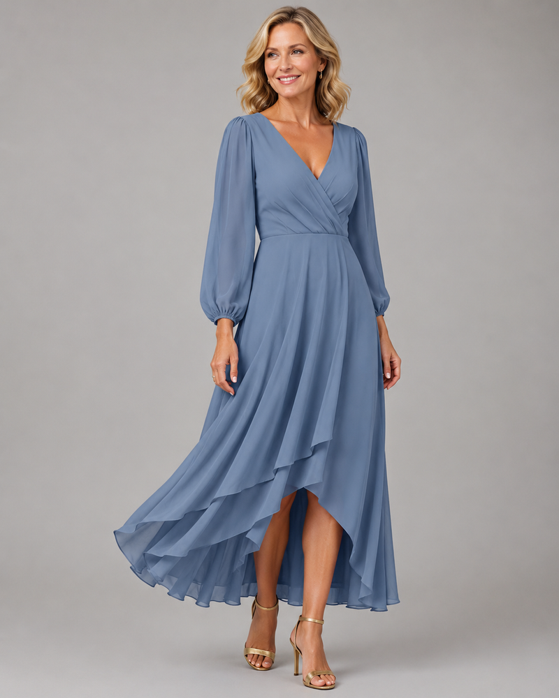 Minnie High-Low Wrap Dress