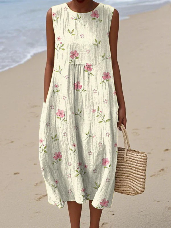 Mona Sprig Floral Sundress in Multicolor