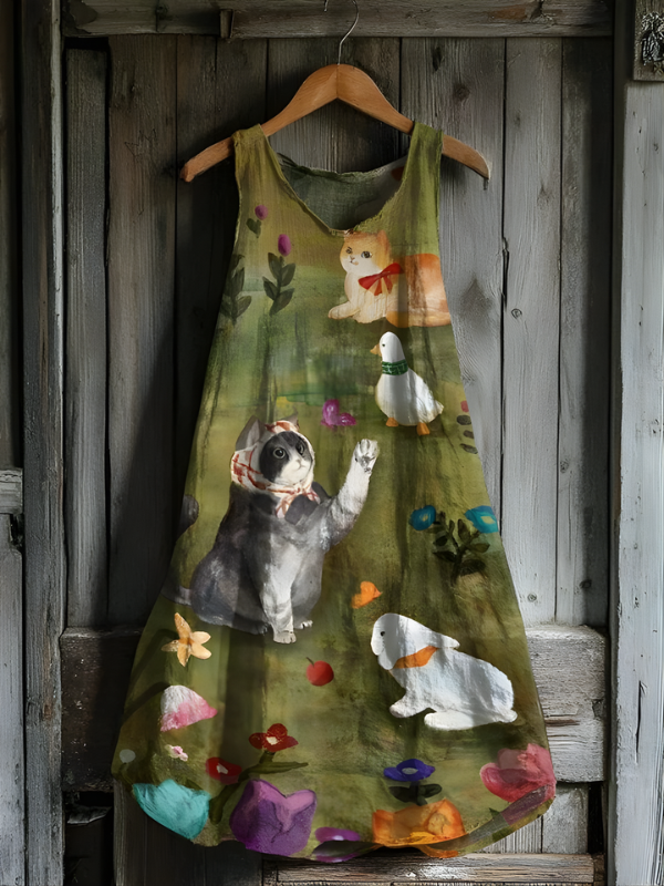 Ottoline Storybook Print Dress