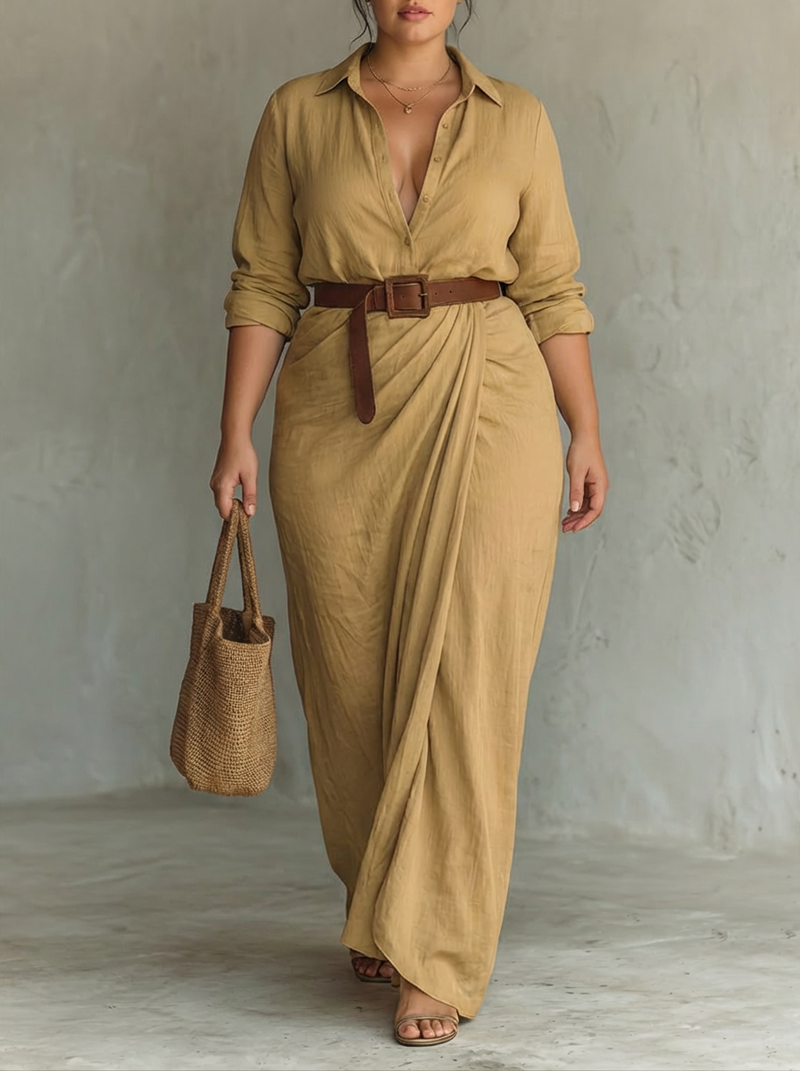 Pandora Belted Shirt Dress