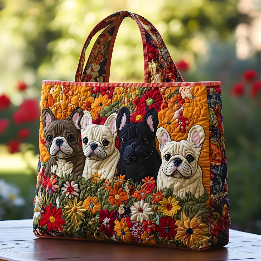 Pat French Bulldog Tote