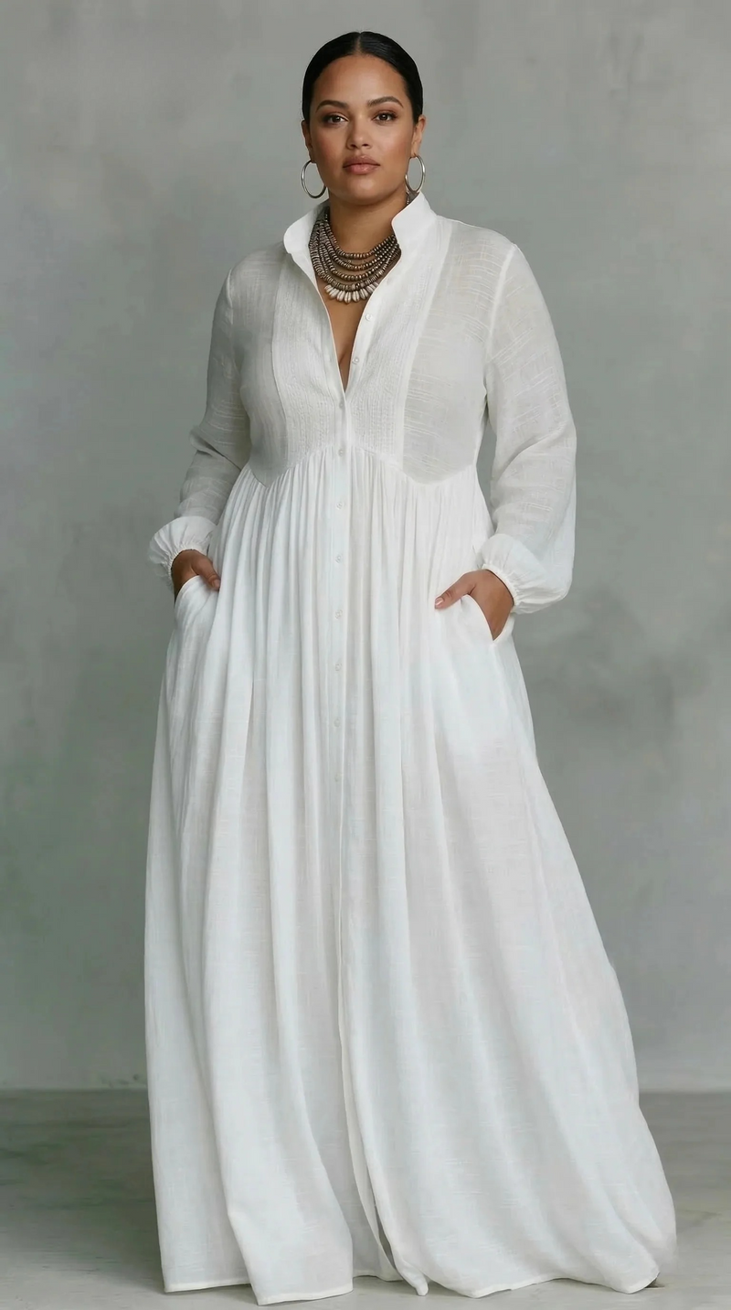 Patience Button-Through Maxi Dress