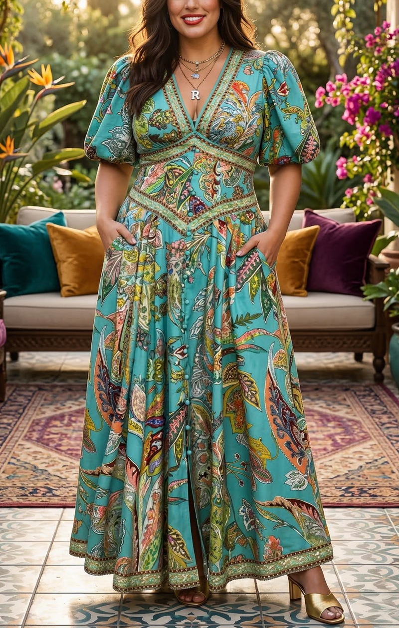 Rosaline Paisley Maxi Dress