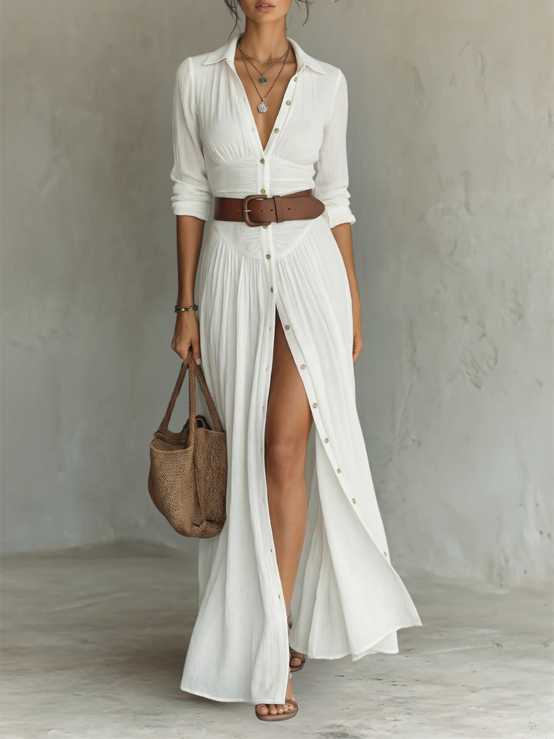 Shayna Pleated Maxi Dress