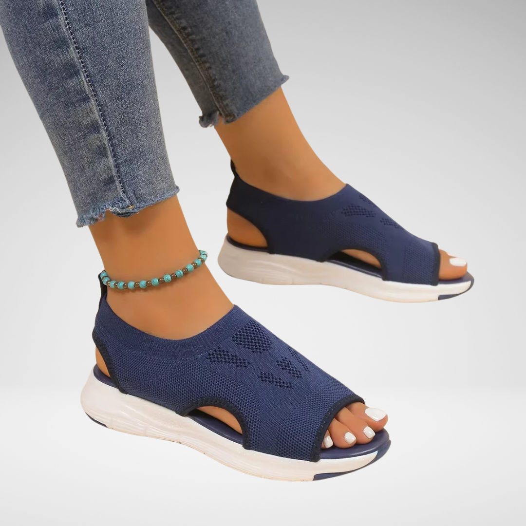 Sherri Knit Sneaker Sandals in Blue