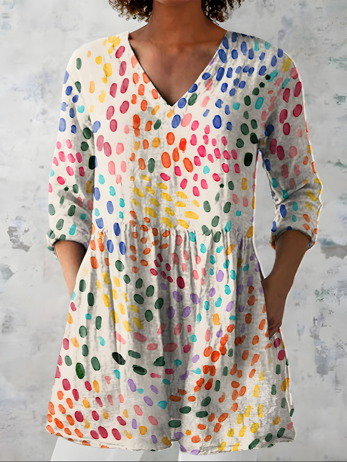 Sherrie Confetti Dot Tunic in Multicolor