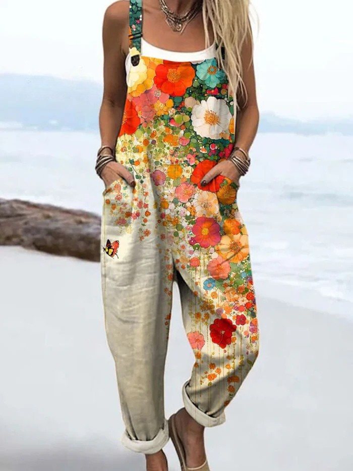 Shirley Floral Cascade Overalls