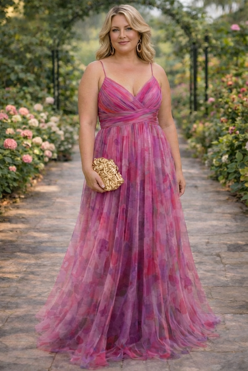 Shona Layered Maxi Dress in Pink