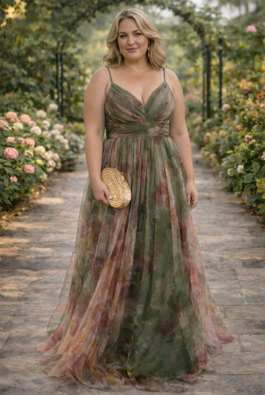 Shona Layered Maxi Dress in Green