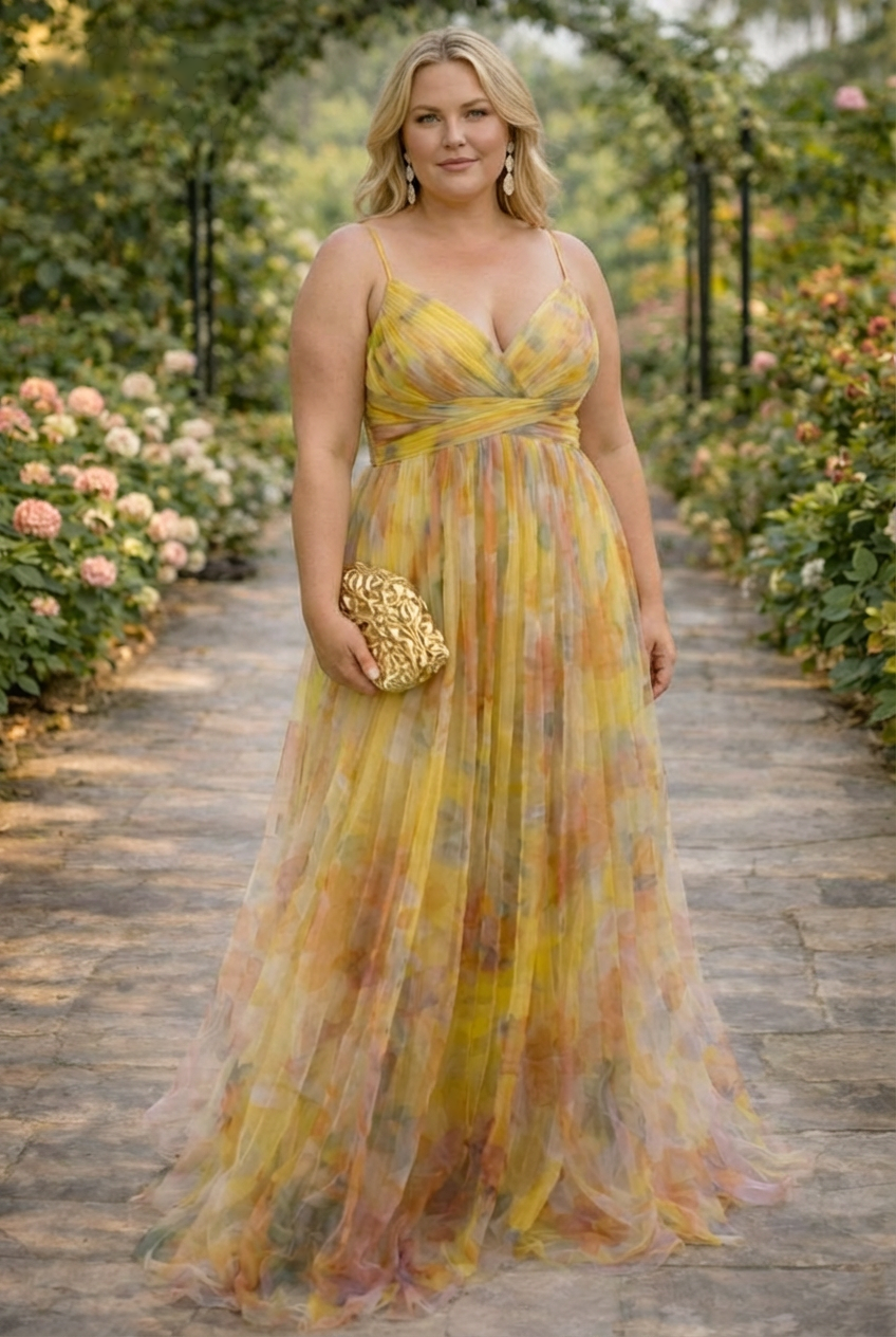 Shona Layered Maxi Dress in Yellow