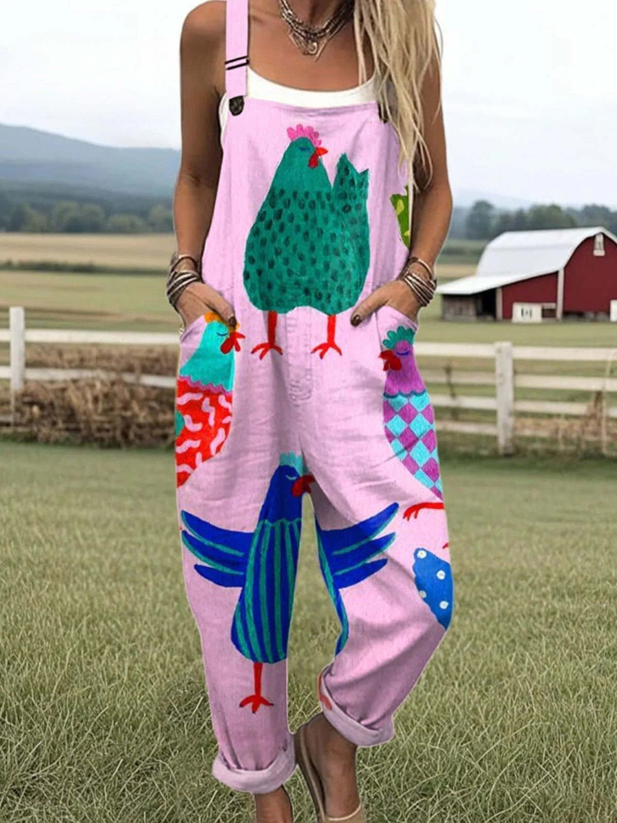 Suzanne Brushstroke Hen Overalls
