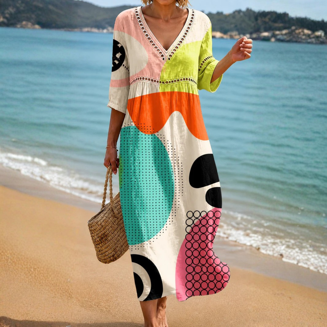 Tracey Colour Block Dress in Multi
