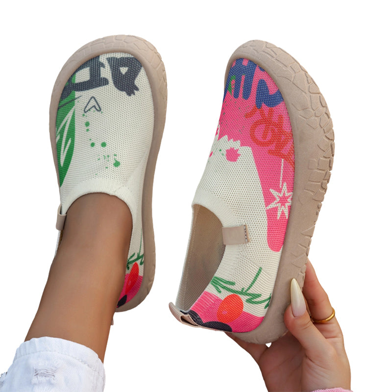 Treva Printed Knit Slip-Ons in Khaki