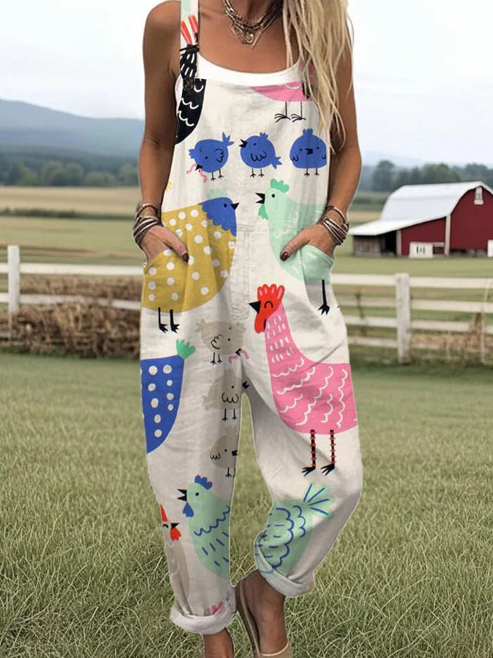 Whitney Polka Hen Dungarees