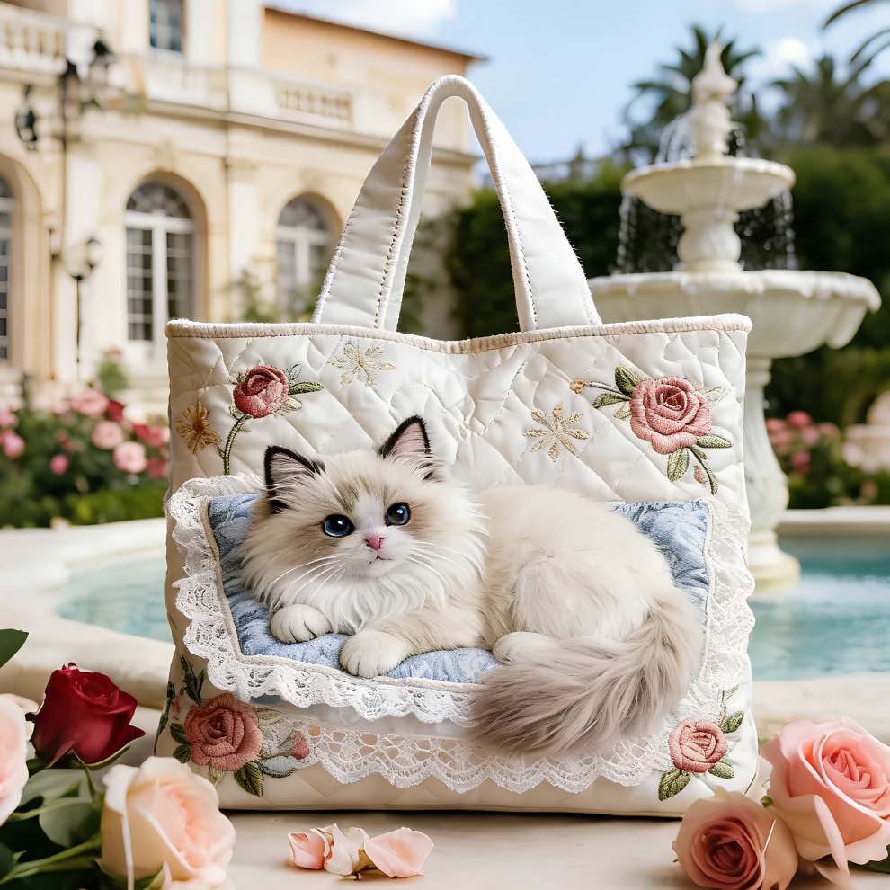 Zaira Quilted Kitten Tote